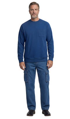 Men's 3-Pocket Fleece Sweatshirt with Raglan Seams