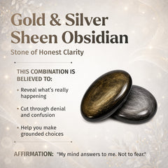 The Upper Hand – Gold & Silver Sheen Obsidian Points
