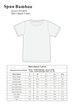 Clearance Men's Bamboo Short Sleeve T-Shirt - Classic Cut